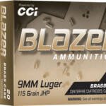 CCI BLAZER BRASS 9MM - 115GR JHP 20RD 25BX/CS