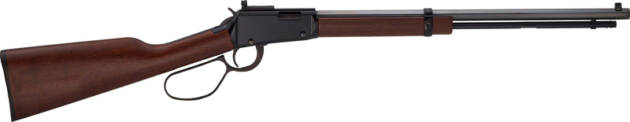 HENRY H1 TRACKER LEVER RIFLE - 22WMR 20" OCT. LL BLUED WALNUT