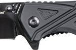 S&W KNIFE BLACK RUBBER 3" BLK - OXIDE BLADE W/POCKET CLIP