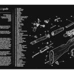 TEKMAT ARMORERS BENCH MAT - 12"X36" M1 GARAND BLACK