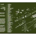 TEKMAT ARMORERS BENCH MAT - 12"X36" M1 GARAND OLIVE DRAB
