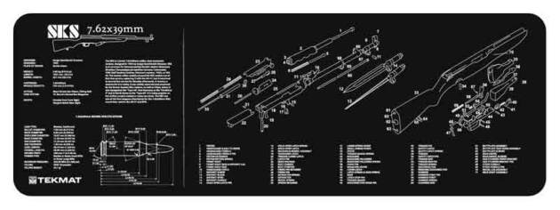 TEKMAT ARMORERS BENCH MAT - 12"X36" SKS RIFLE