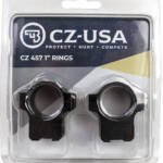 CZ 457 1" ALUMINUM SCOPE RINGS - 11MM DOVETAIL MATTE BLACK
