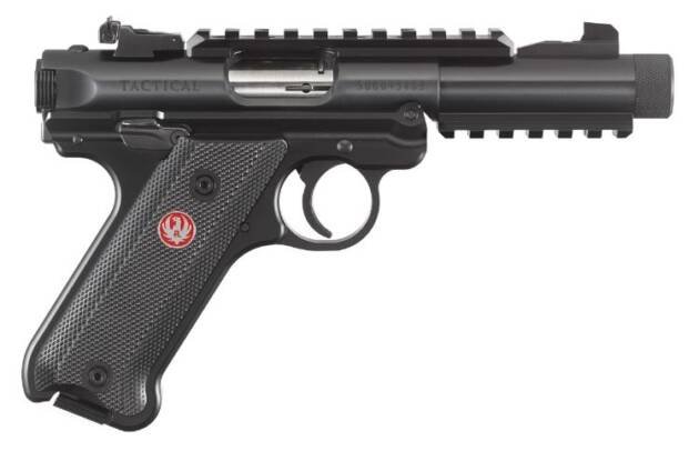 RUGER MKIV TACTICAL 22LR 4.4" BLK/SY