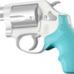 HOGUE GRIPS S&W J FRAME - ROUND BUTT BANTAM AQUA