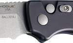 HOGUE BALLISTA-I BUTTON AUTO - DROP POINT BLADE TMBLD BLK 3.5