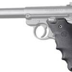 HOGUE GRIPS RUGER MKIV RUBBER - GRIP W/ FINGER GROOVES BLACK