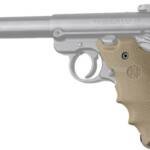 HOGUE GRIPS RUGER MKIV RUBBER - GRIP W/ FINGER GROOVES FDE