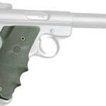 HOGUE GRIPS RUGER MKII/III - W/FINGER GROOVES OD GREEN