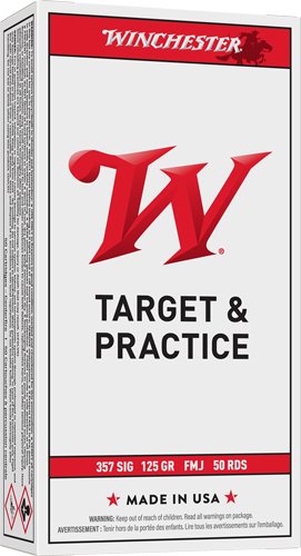 WINCHESTER USA 357 SIG - 125GR FMJ-RN 50RD 10BX/CS