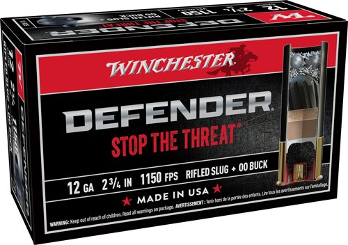 WINCHESTER DEFENDER 12GA 2.75" - 1OZ SLUG/3-00 BUCK 10RD 10BX/C