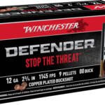 WINCHESTER DEFENDER 12GA 2.75" - 00 BUCK 9 PELLETS 10RD 10BX/CS