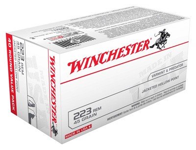 WINCHESTER USA 223 REM 45GR - JHP 40RD 10BX/CS