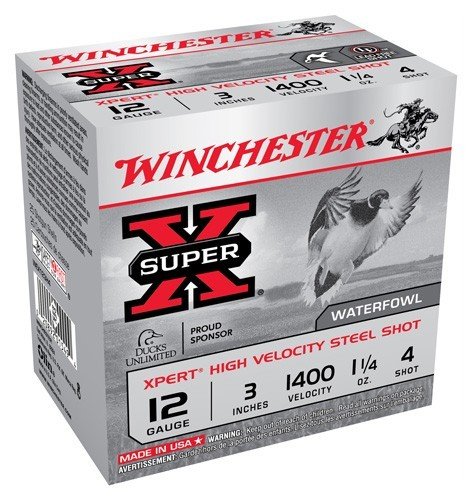 WINCHESTER XPERT STEEL 12GA 3" - 1-1/4OZ #4 1400FPS 25RD 10BX/C