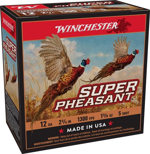 WINCHESTER SUPER PHEASANT 12GA - 1-3/8OZ #5 1300FPS 25RD 10BX/C