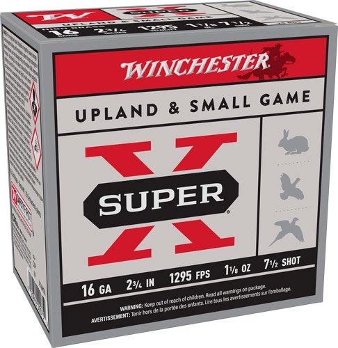 WINCHESTER SUPER-X 16GA 2.75" - 1-1/8OZ #7.5 25RD 10BX/CS