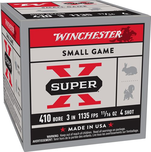 WINCHESTER SUPER-X 410 3" - 11/16OZ #4 25RD 10BX/CS