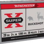 WINCHESTER SUPER-X 20GA 2.75" - #3 BUCK 20 PELLETS 5RD 50BX/CS