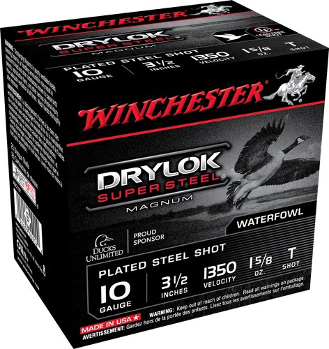 WINCHESTER DRYLOK 10GA 3.5" - 1-5/8OZ #T 1350FPS 25RD 10BX/C