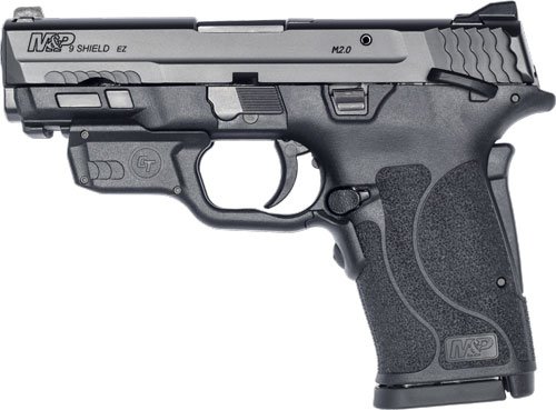 S&W SHIELD M2.0 M&P 9MM EZ - BLACK THUMB SAFETY RED LASER