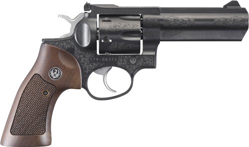 RUGER GP100 DELUXE 4" ENGRAVED - BLUED ADJ. (TALO)