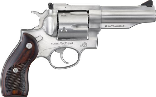 RUGER REDHAWK 45ACP 4.2" - STAINLESS WOOD ADJUSTABE