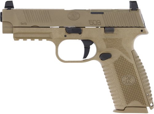 FN 509 FULL SIZE MRD 9MM NO - SAFETY 2-17RD FDE