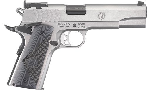 RUGER SR1911 TARGET 9MM 9-SHOT - STAINLESS G10 GRIPS