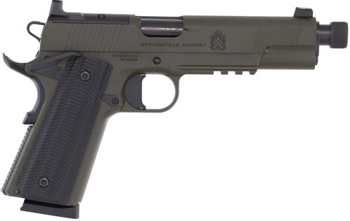 SPRINGFIELD 1911 OPERATOR AOS - 45 ACP 5" 8RD GREEN THREADED