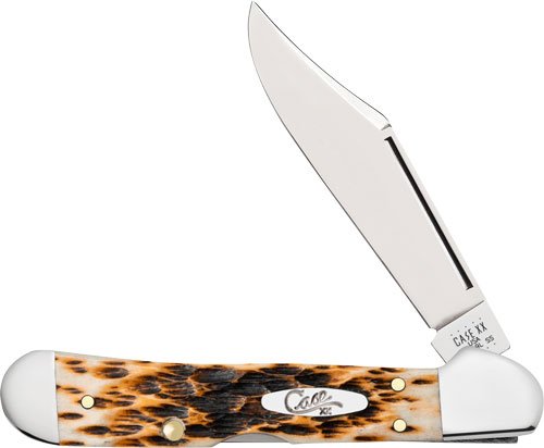 CASE KNIVES AMBER BONE PEACH - SEED JIG MINI COPPERLOCK