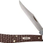 CASE KNIVES JIGGED BROWN - SYNTHETIC SLIMLINE TRAPPER