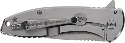 S&W KNIFE EXECUTIVE PLATINUM - 3" SS/SS DROP POINT W/PKT CLIP