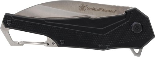 S&W KNIFE OASIS CARABINER - FOLDER 3" BLACK/SS