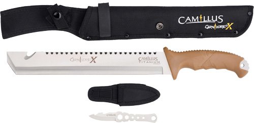 CAMILLUS CARNIVORE X MACHETE - 12" BLADE STAINLESS W/ KNIFE
