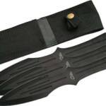 SZCO RITE EDGE 9.75" THROWING - KNIFE BLACK 3PC SET W/SHEATH