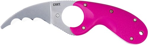 CRKT BEAR CLAW 2.39" PINK W/ - VEFF SERRATIONS BELT CLIP