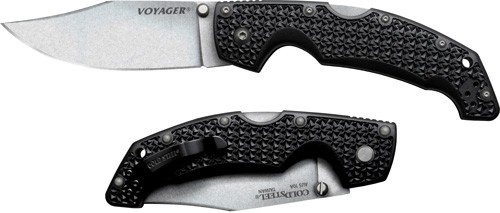 COLD STEEL LARGE VOYAGER 4" - PLAIN EDGE BLADE CLIP FOLDER