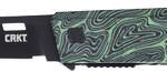CRKT ZEPHYR 3.22" PLAIN EDGE - GREEN/WHITE G10 LINER LOCK