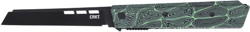 CRKT ZEPHYR 3.22" PLAIN EDGE - GREEN/WHITE G10 LINER LOCK