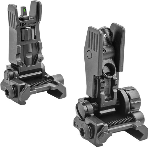 MEPROLIGHT FRONT GREEN TRITIUM - REAR BLANK FLIP UP SIGHTS