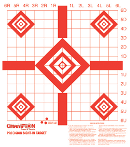 CHAMPION TARGET PAPER REDFIELD - STYLE SIGHT-IN 100-PACK