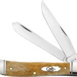 CASE KNIVES ANTIQUE BONE - SMOOTH TRAPPER FLUTED BOLSTERS