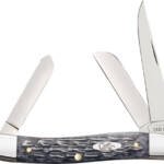 CASE KNIVES POCKET WORN GRAY - BONE CRANDALL JIG MED STOCKMAN