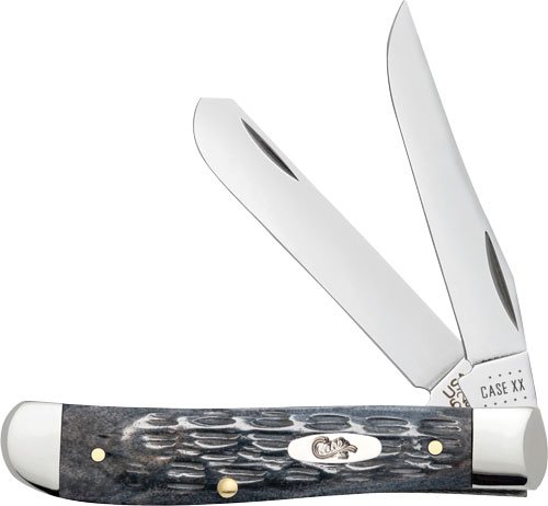 CASE KNIVES POCKET WORN GRAY - BONE CRANDALL JIG MINI TRAPPER