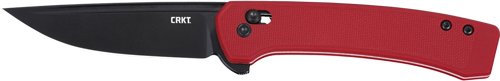 CRKT Q COMPACT 3.05" PLAIN - EDGE RED CROSSBAR LOCK