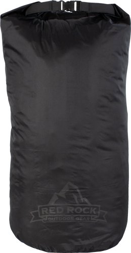 RED ROCK ROLL TOP DRY BAG - 25 LITER WATERPROOF BLACK