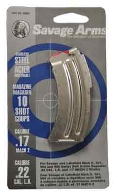 SAVAGE MAGAZINE MKII SERIES - .22LR/.17HM2 10RD STAINLESS