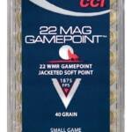 CCI 22WMR 40GR GAMEPOINT JSP - 1875FPS 50RD 40BX/CS
