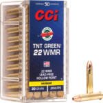 CCI TNT GREEN 22WMR LEAD - FREE 2050FPS 50RD 40BX/CS