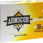 ARMSCOR 38 SPECIAL 158GR FMJ - 50RD 20BX/CS MADE IN USA